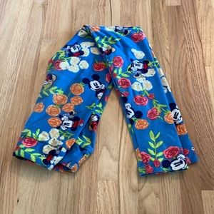 3/$6 Disney Mickey and Minnie floral leggings
